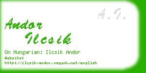 andor ilcsik business card